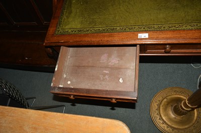 Lot 92 - Mahogany and green leather writing table 19th...