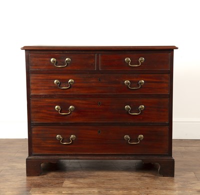 Lot 93 - Mahogany straight front chest of drawers 19th...