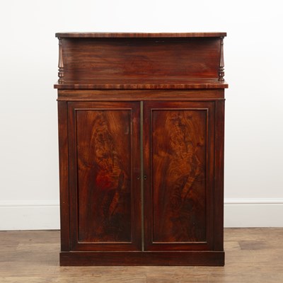 Lot 95 - Mahogany chiffonier 19th Century, with a plain...