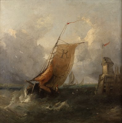 Lot 177 - Alfred Priest (British, 1810-1850) oil on...