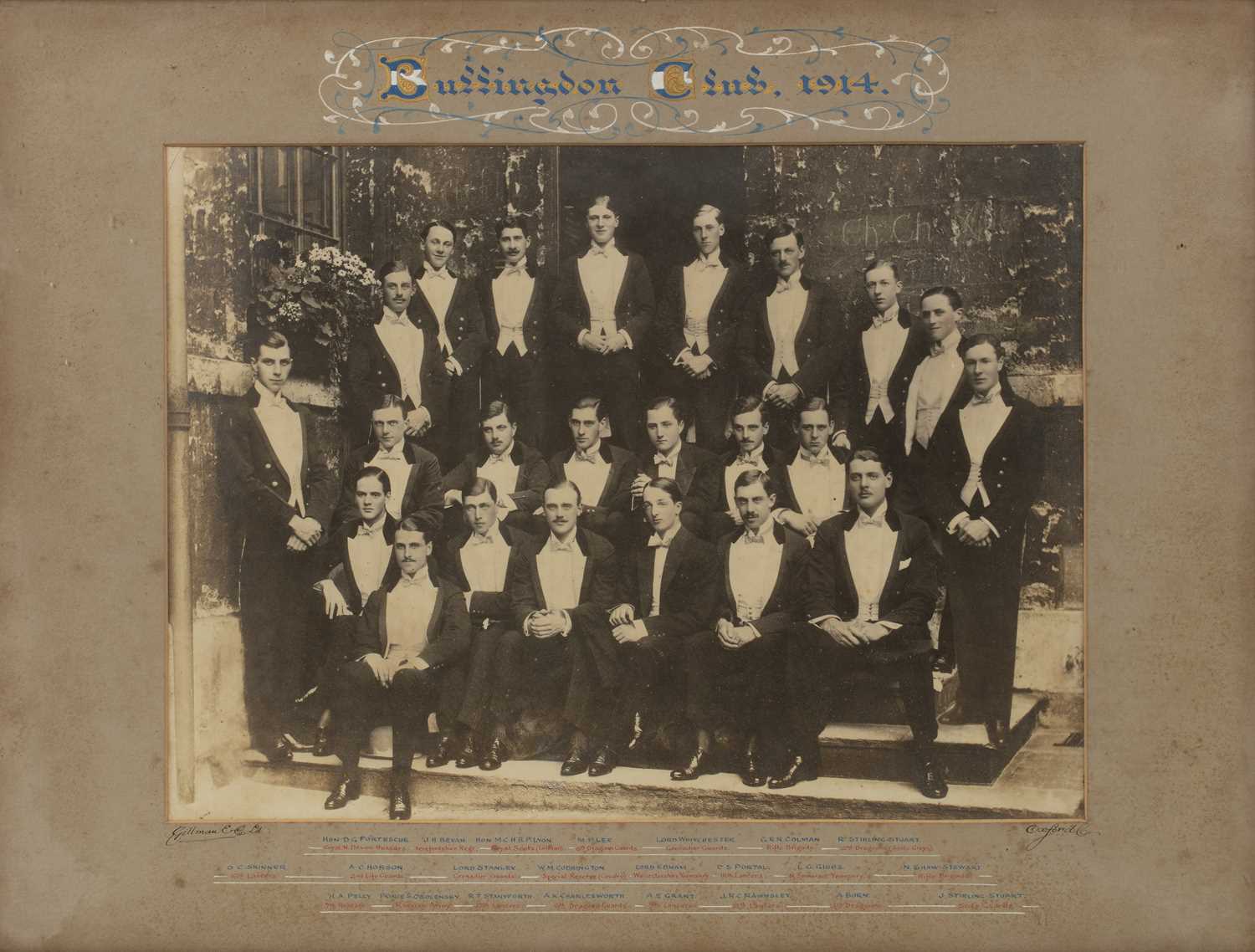 Lot 161 - Bullingdon Club members photograph Oxford,...