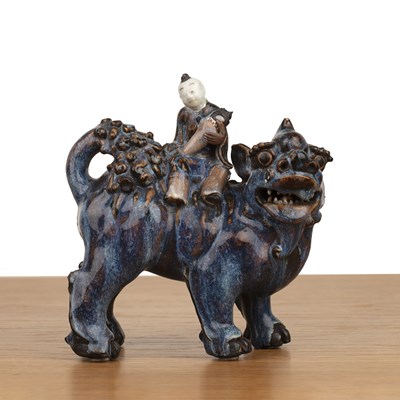 Lot 297 - Shiwan dog Chinese, late 19th Century with a...