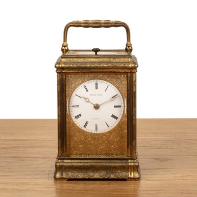 Lot 199 - French carriage clock 19th Century, the...