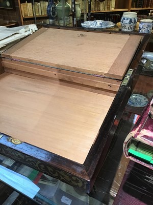 Lot 106 - A Regency rosewood and brass inlaid writing...