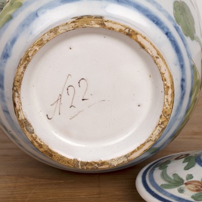 Lot 327 - Maiolica medical lidded storage jar Pesaro,...