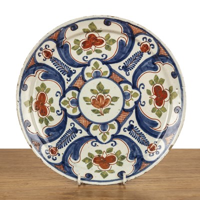 Lot 330 - Delft Bristol, circa 1730, polychrome plate,...