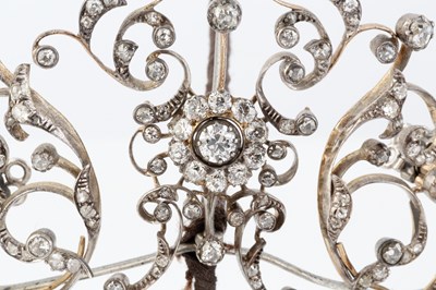 Lot 277 - A late 19th/early 20th century diamond tiara,...