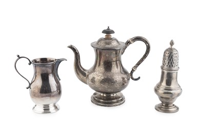 Lot 782 - A silver sugar castor, of baluster form,...