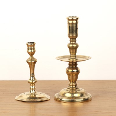 Lot 165 - Heemskerk candlestick Dutch, brass 24cm high,...