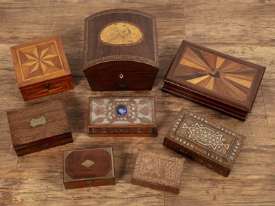 Lot 164 - Collection of various boxes to include a 19th...