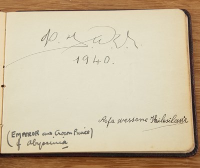Lot 337 - Small autograph album circa 1940, including...