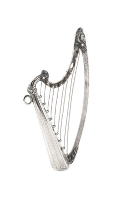 Lot A George IV silver harp prize for the Brecon...