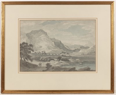 Lot 164 - Thomas Sunderland (1744-1828) Mountainous lake...