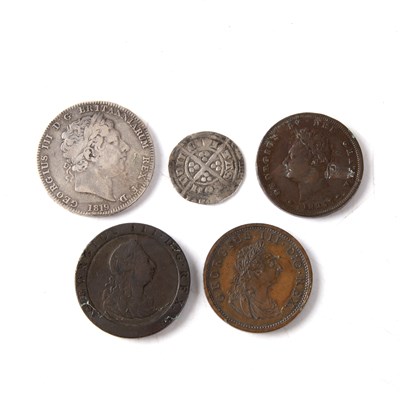 Lot 346 - Coins to include a George III silver crown...