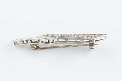 Lot 269 - An Art Deco diamond panel brooch, modelled as...