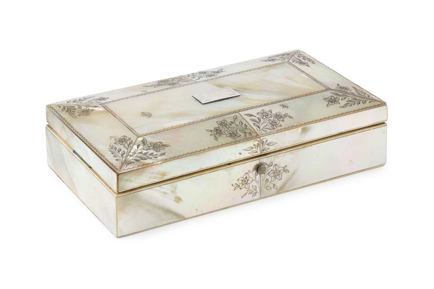 Lot 419 - A 19th century mother o'pearl rectangular...