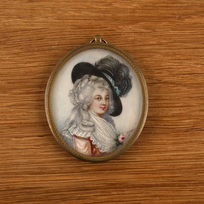 Lot 189A - 19th Century School Portrait miniature on...