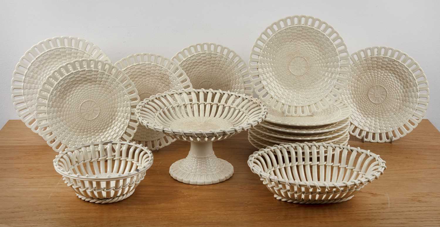 Lot 349 - Royal Vienna creamware collection of ribbon...