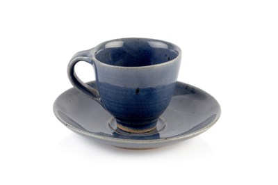 Lot 600 - Rupert Spira (b.1960) Cup and saucer blue...