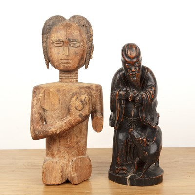 Lot 347 - Two tribal art figures West African and...