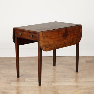 Lot 76 - Mahogany and crossbanded Pembroke table 19th...