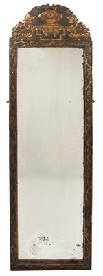 Lot 55A - Green and gilt carved wood pier glass French,...