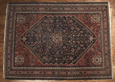 Lot 56A - Red and blue ground Caucasian rug with...