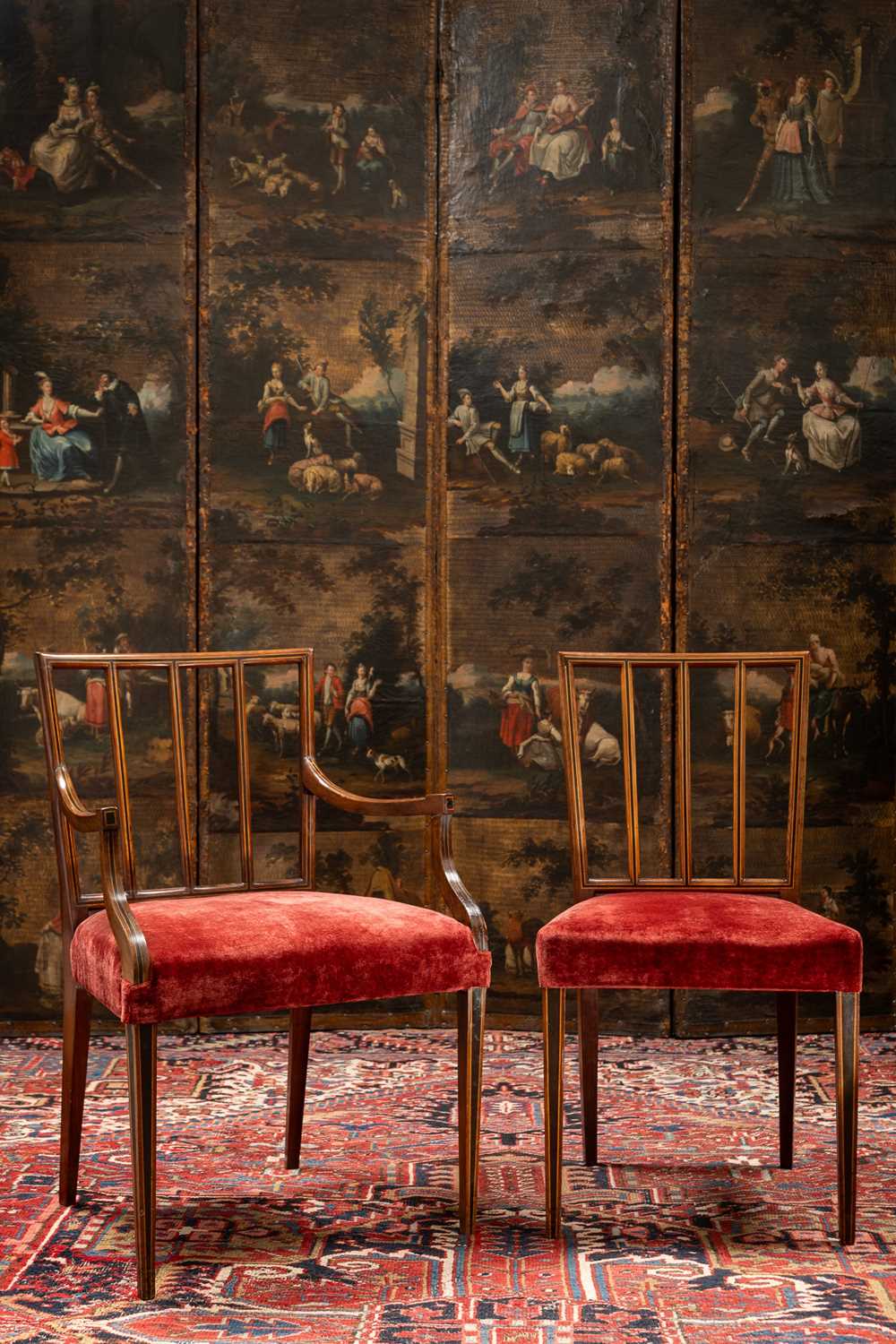 Lot 214 - A set of ten dining chairs, c.1880, attributed to Thomas Jeckyll, by Holland & Sons