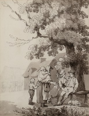 Lot 172 - Samuel Alken (1784-c.1825) Gypsies and a young...