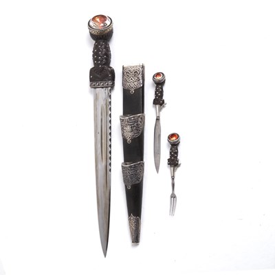 Lot 68 - A Late 19th century Scottish officers Dirk by...
