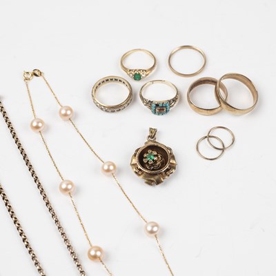 Lot 258A - Collection of jewellery comprising a pearl and...