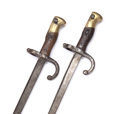 Lot 264 - Two 1874 pattern French bayonets each 65 cm in...