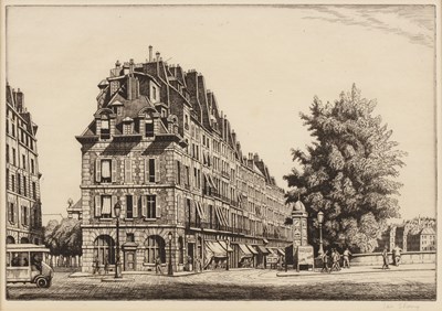 Lot 11 - Ian Strang (1886-1952) 'Harley Street', pencil...