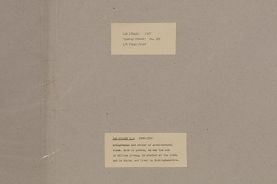 Lot 11 - Ian Strang (1886-1952) 'Harley Street', pencil...