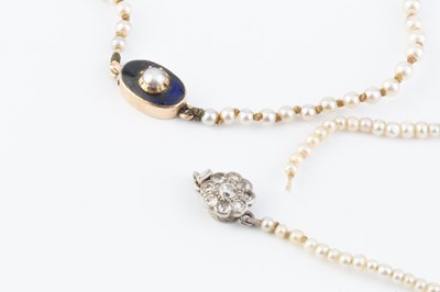 Lot 244 - Two 19th century graduated seed pearl...