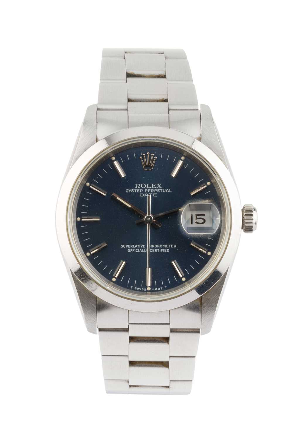 Lot 349 - A stainless steel 'Oyster Perpetual Date'...