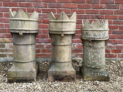 Lot 1345A - A collection of three chimney pots