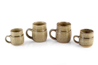 Lot 505 - Richard Batterham (1936-2021) Four mugs with...