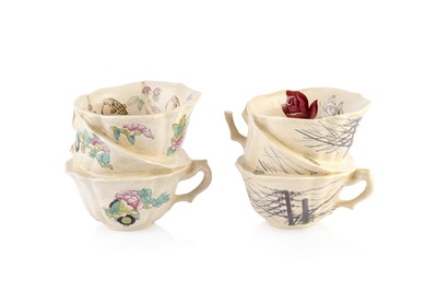 Lot 506 - Carol McNicoll (b.1943) Pair of cups modelled...