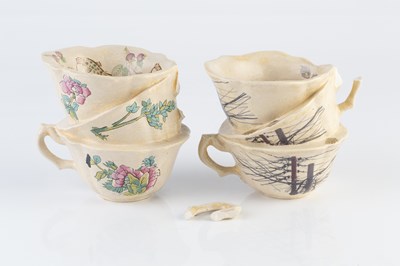 Lot 506 - Carol McNicoll (b.1943) Pair of cups modelled...