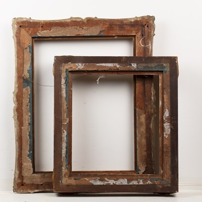 Lot 570 - A late 19th century gilt gesso frame of rococo...