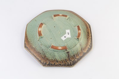 Lot 633 - Jeff Oestreich (b.1947) Footed plate octagonal...