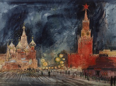 Lot 192 - Nina Carroll (1932-1990) Red Square, Moscow,...