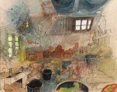 Lot 197 - Nina Carroll (1932-1940) Outhouse interior...