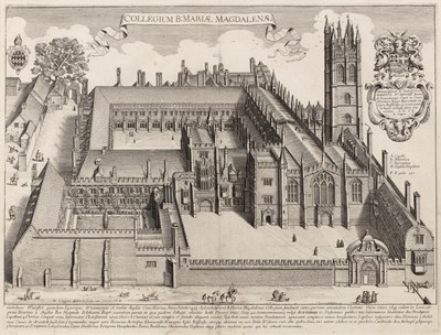 Lot 16 - David Loggan Magdalen College, engraving, 31 x...