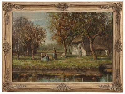 Lot 343 - G. Verberghen (Dutch 20th century) Girls...