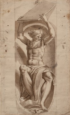 Lot 447 - After Parmigianino Moses about to break the...