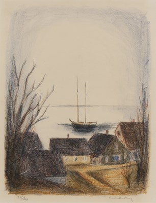 Lot 28 - Gustav Rudberg (Swedish 1915-2001) 'Varvinter...