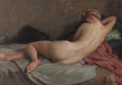 Lot 199 - Madeleine Plantey (1890-1985) 'Femme Couchee',...