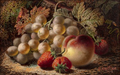 Lot 198 - Oliver Clare (1853-1927) Still life - Peach,...